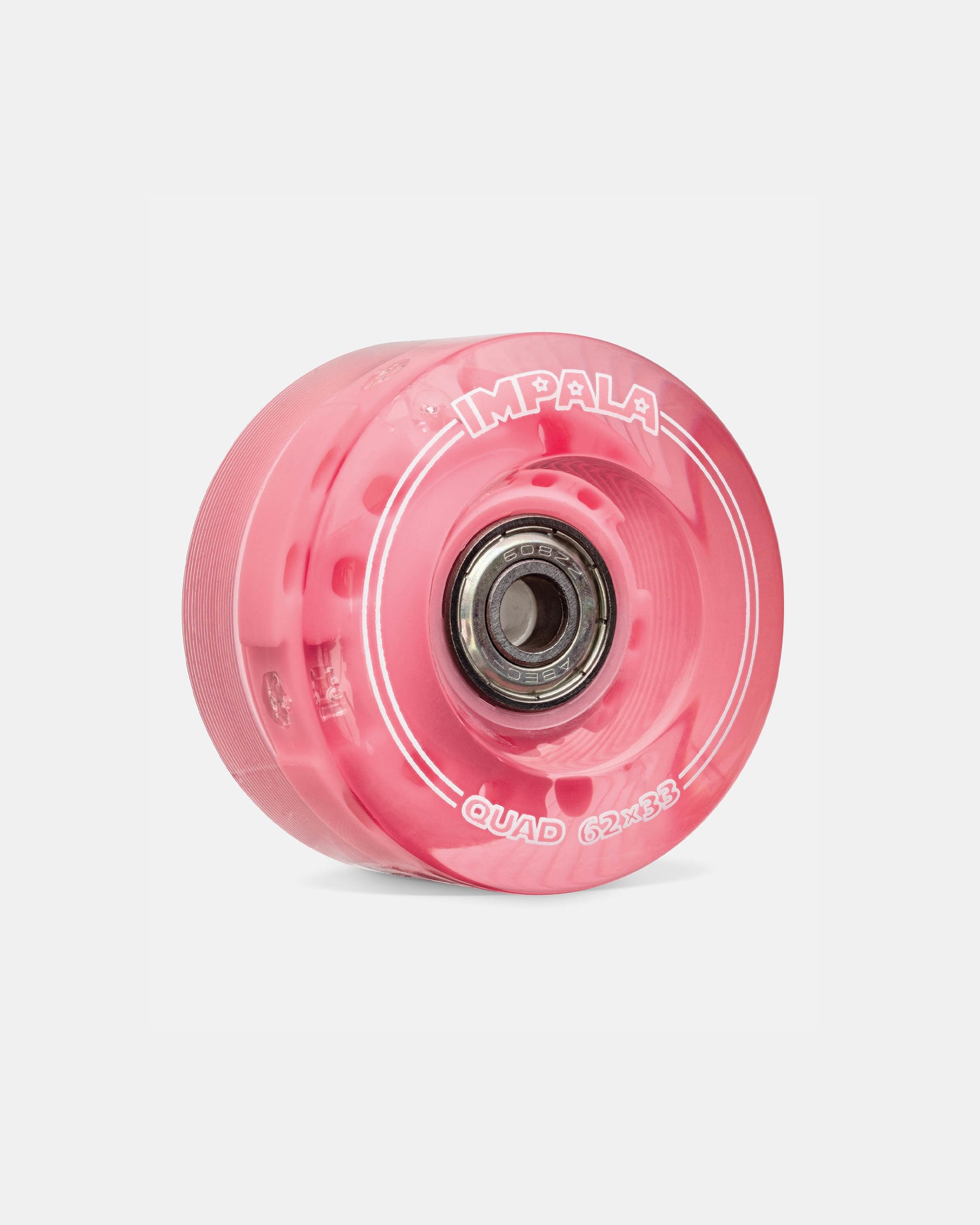 angle pink LED Light up transparent impala roller skate wheels 