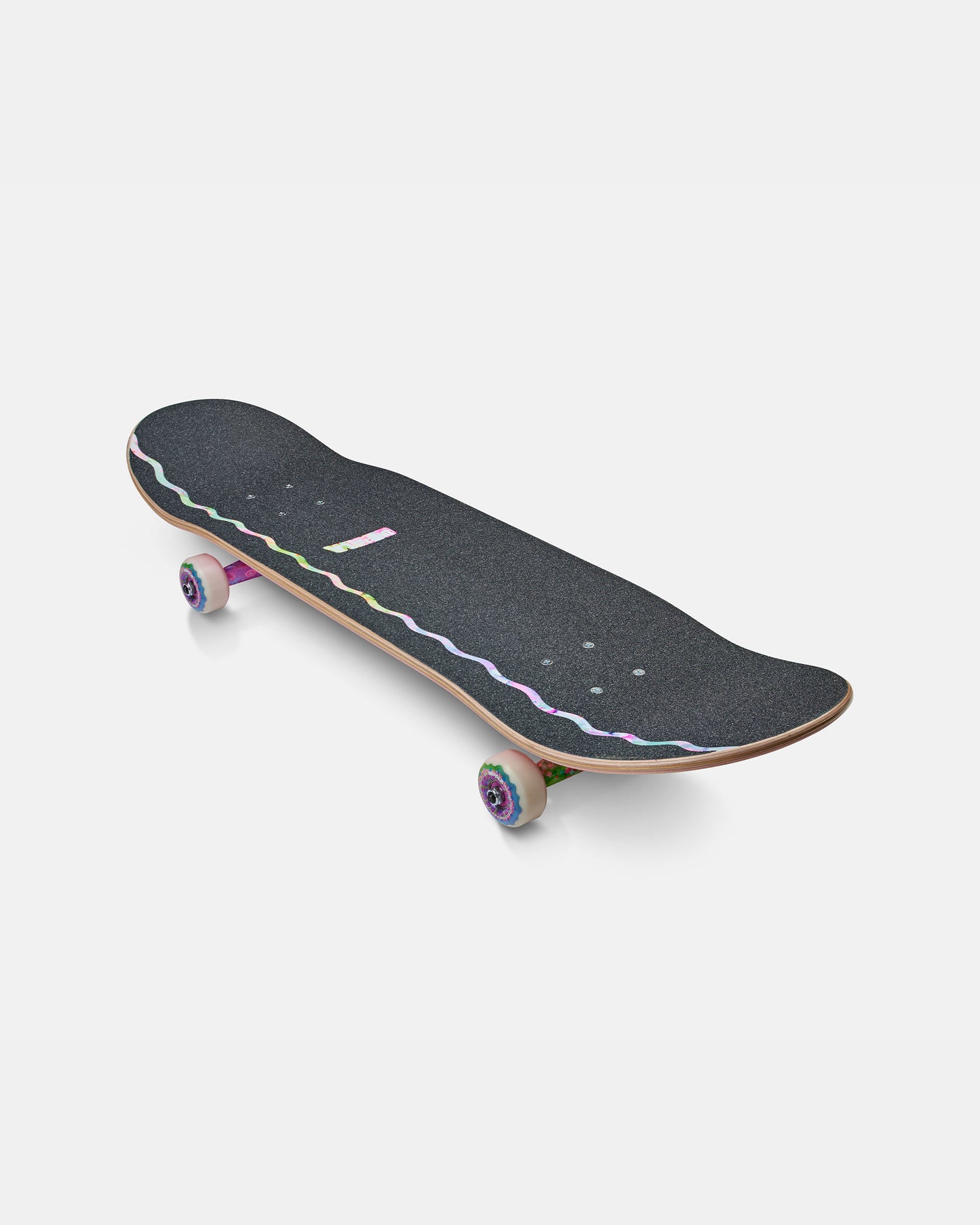 Front angled of Pip and Pop Skateboard - Candy Mountain