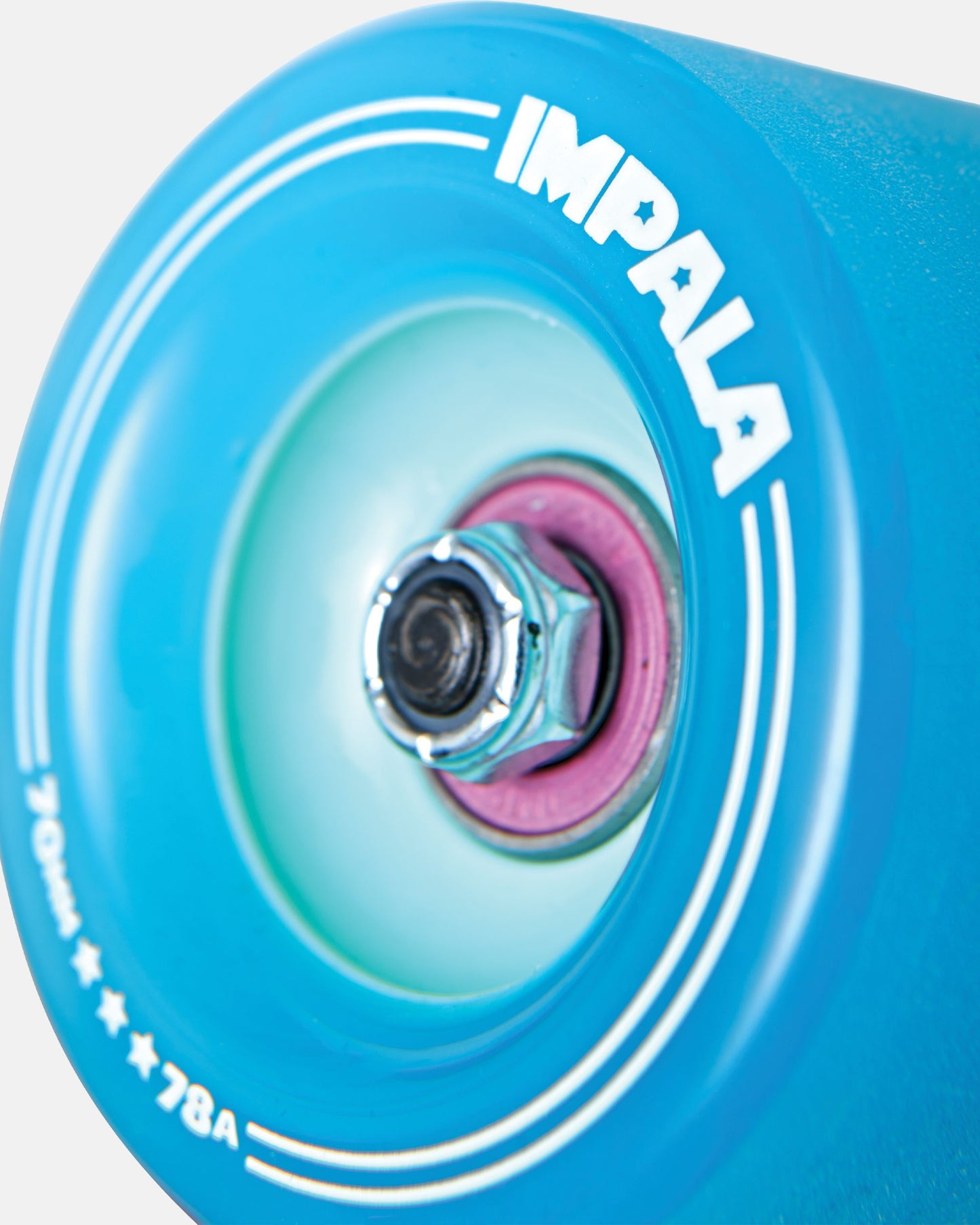 Wheel and bearing detailing of Impala Sirena Longboard - Easty Beasty