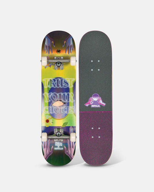 Top and bottom of Impala Mystic Skateboard - Pea The Feary